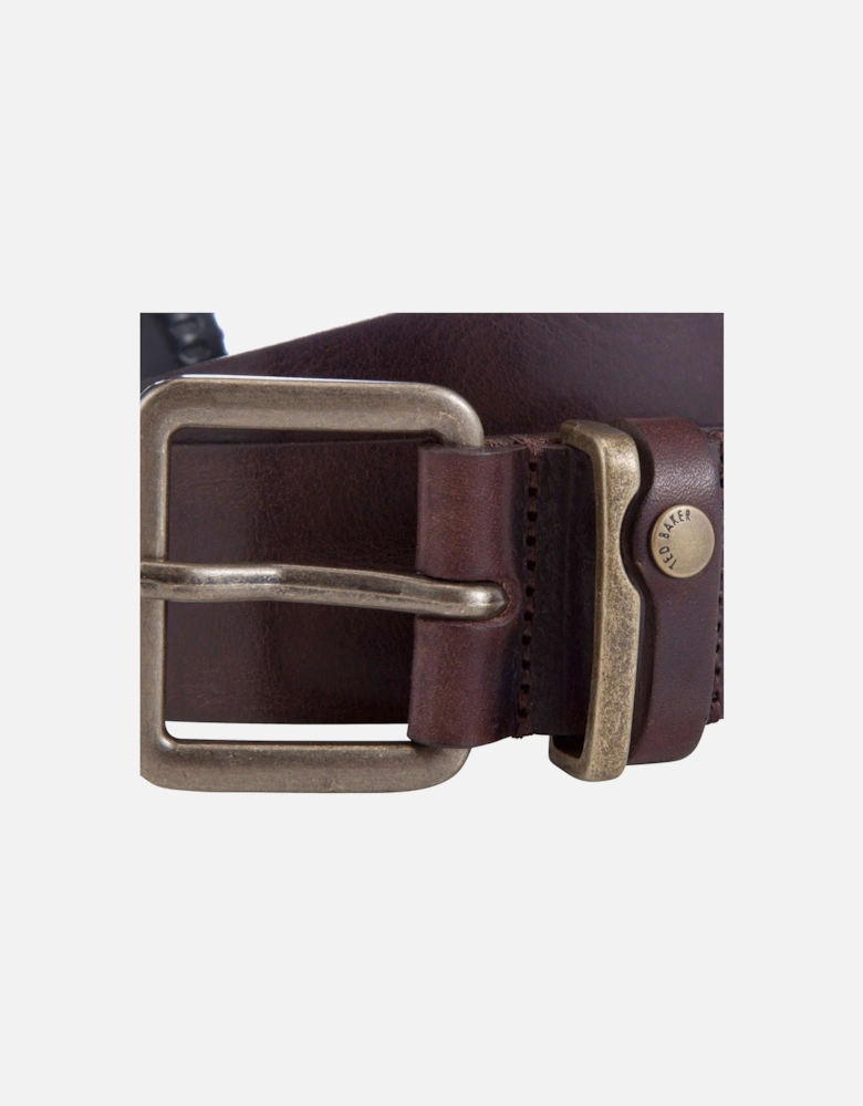 Mens Katchup Leather Belt (Chocolate)