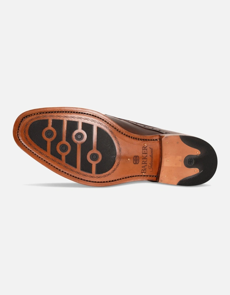 Mens Wye Toe Cap Shoe (Brown)