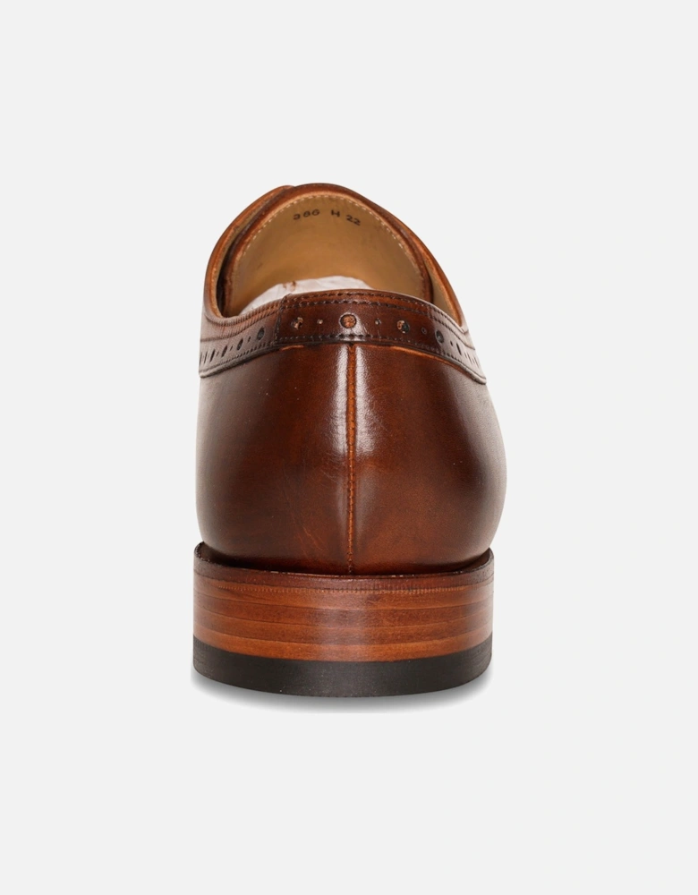 Mens Wye Toe Cap Shoe (Brown)