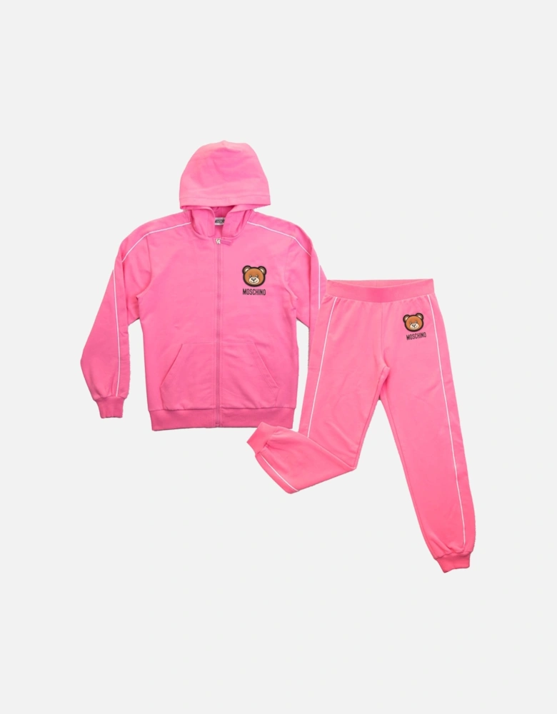 Juniors Hooded Tracksuit (Pink)