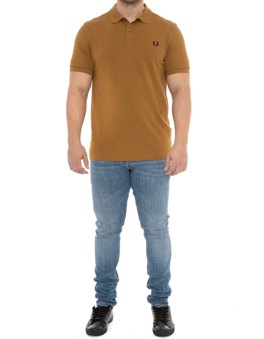 Mens Plain Polo Shirt (Caramel Brown)