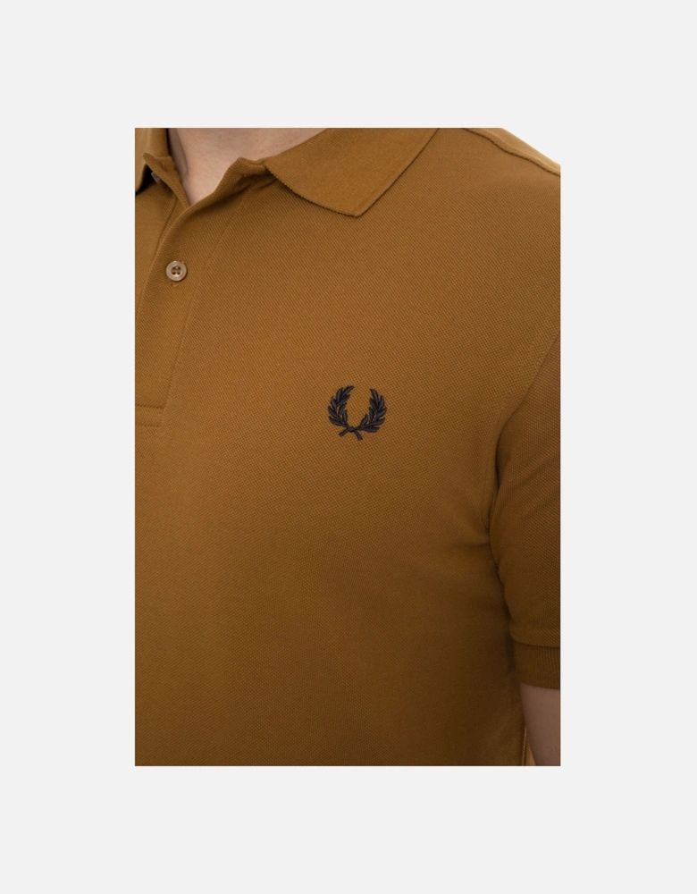 Mens Plain Polo Shirt (Caramel Brown)