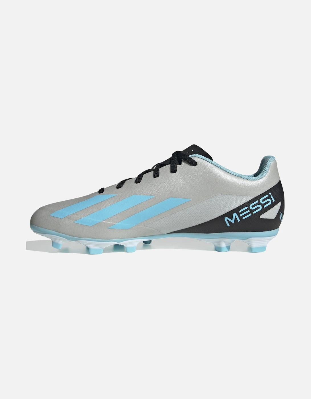 Mens X Crazyfast Messi.4 FXG Football Boots (Silver)