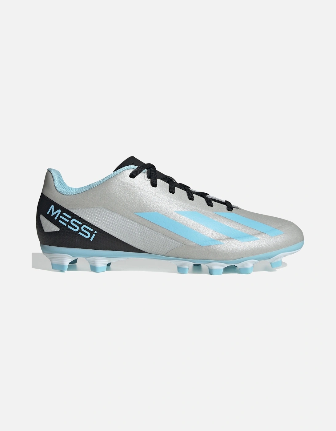 Mens X Crazyfast Messi.4 FXG Football Boots (Silver), 9 of 8