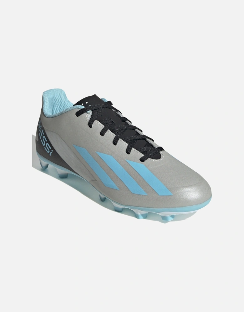 Mens X Crazyfast Messi.4 FXG Football Boots (Silver)