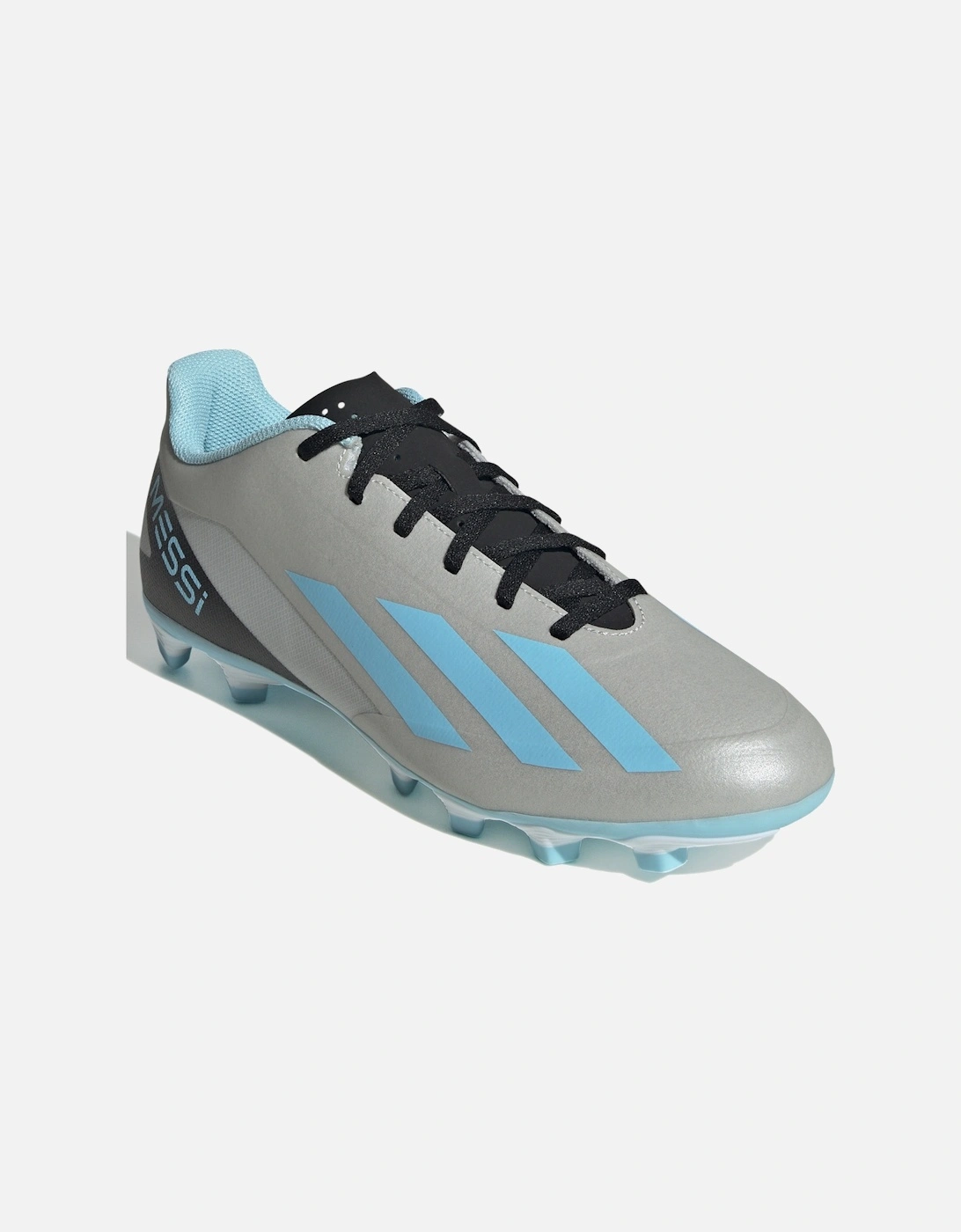 Mens X Crazyfast Messi.4 FXG Football Boots (Silver)