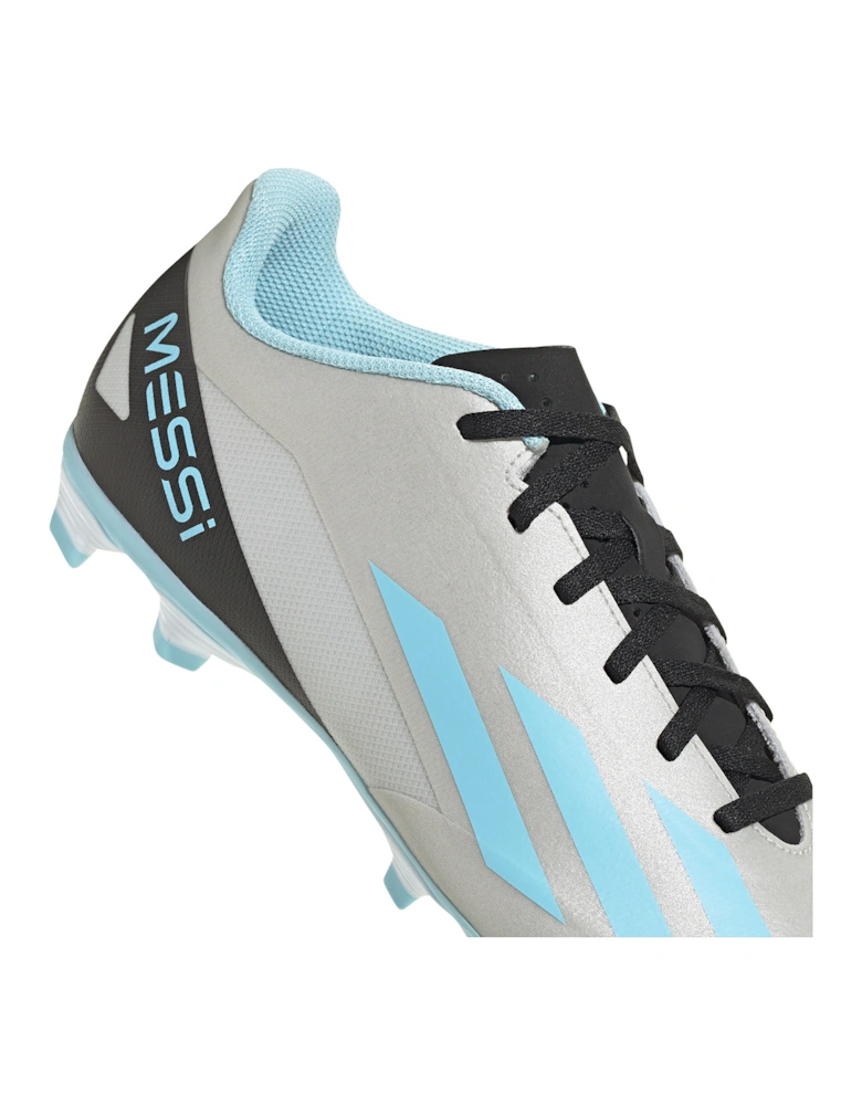 Mens X Crazyfast Messi.4 FXG Football Boots (Silver)