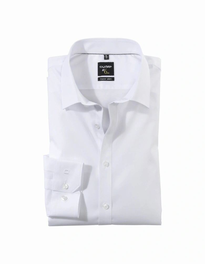 Mens Super Slim L/S Shirt (White)