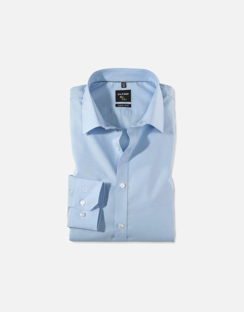 Mens Super Slim L/S Shirt (Blue)