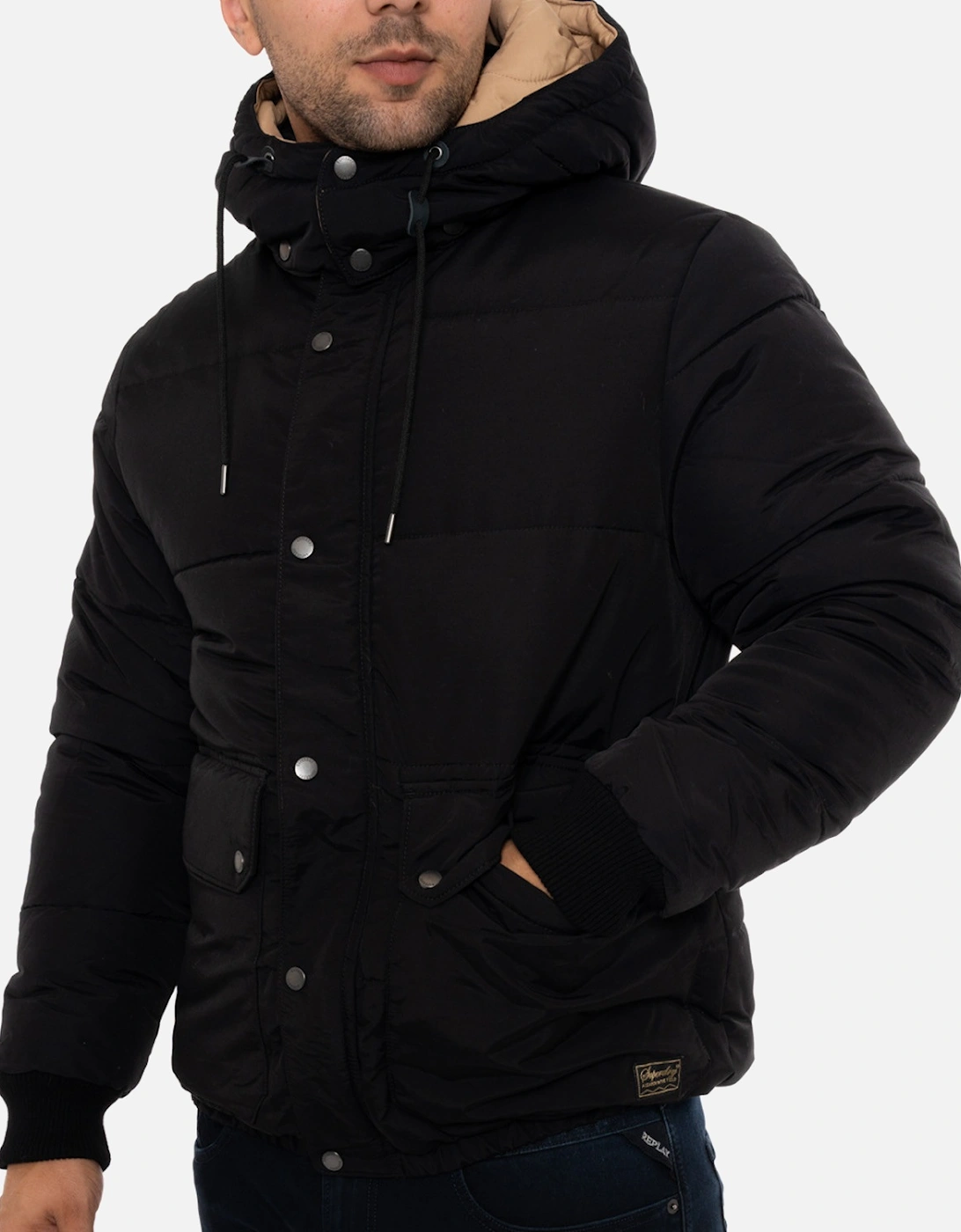 Mens Mountain Puffer Jacket (Black)