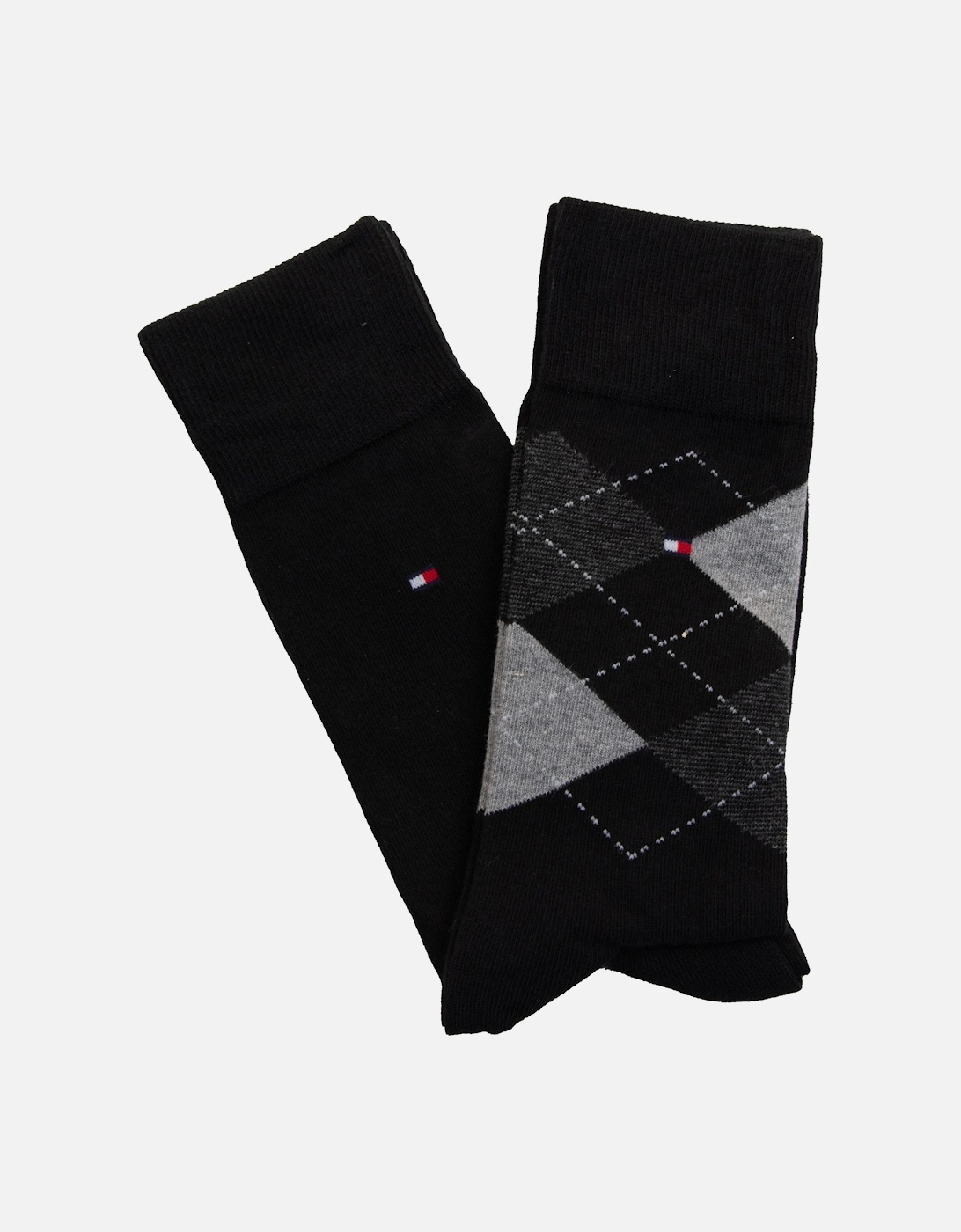 Tommy Hilfiger Mens Sock Check 2 Pack (Black), 6 of 5