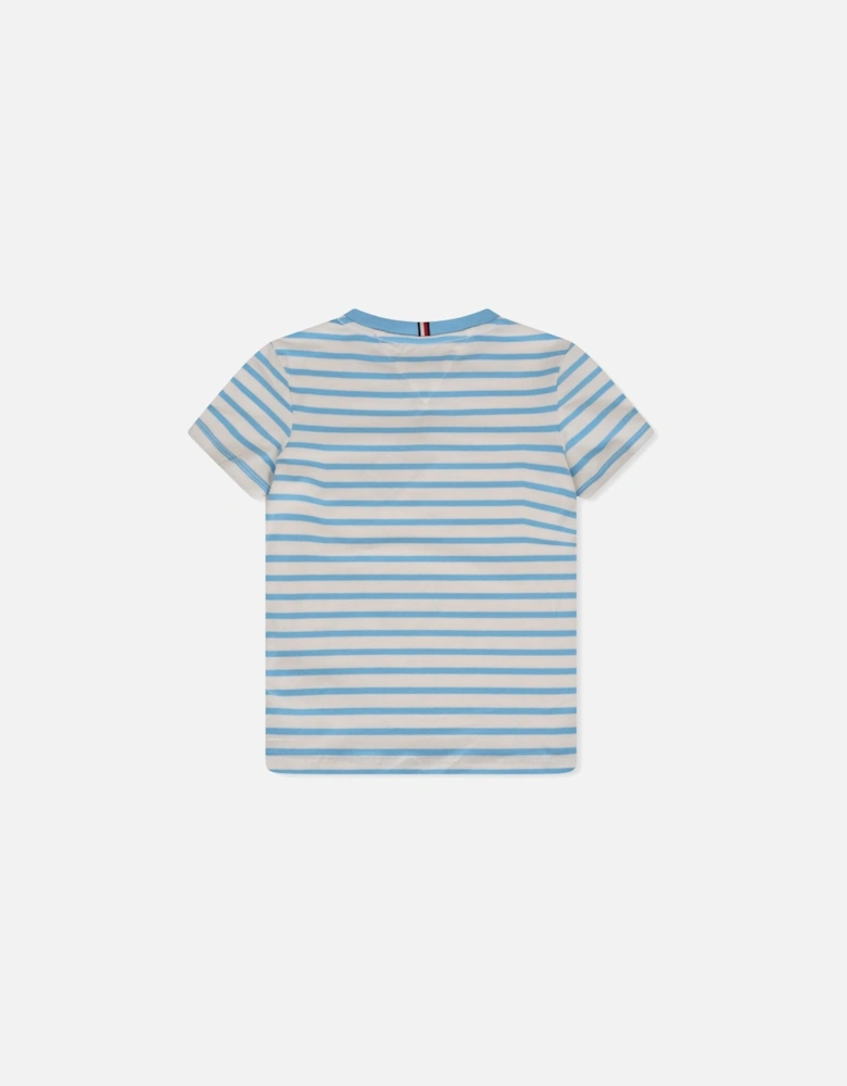 Juniors Breton Pocket Stripe T-Shirt (Blue)