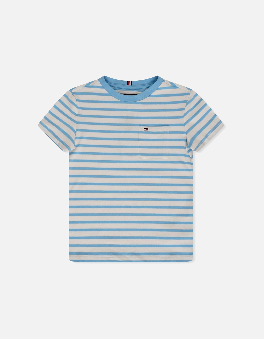 Juniors Breton Pocket Stripe T-Shirt (Blue), 3 of 2