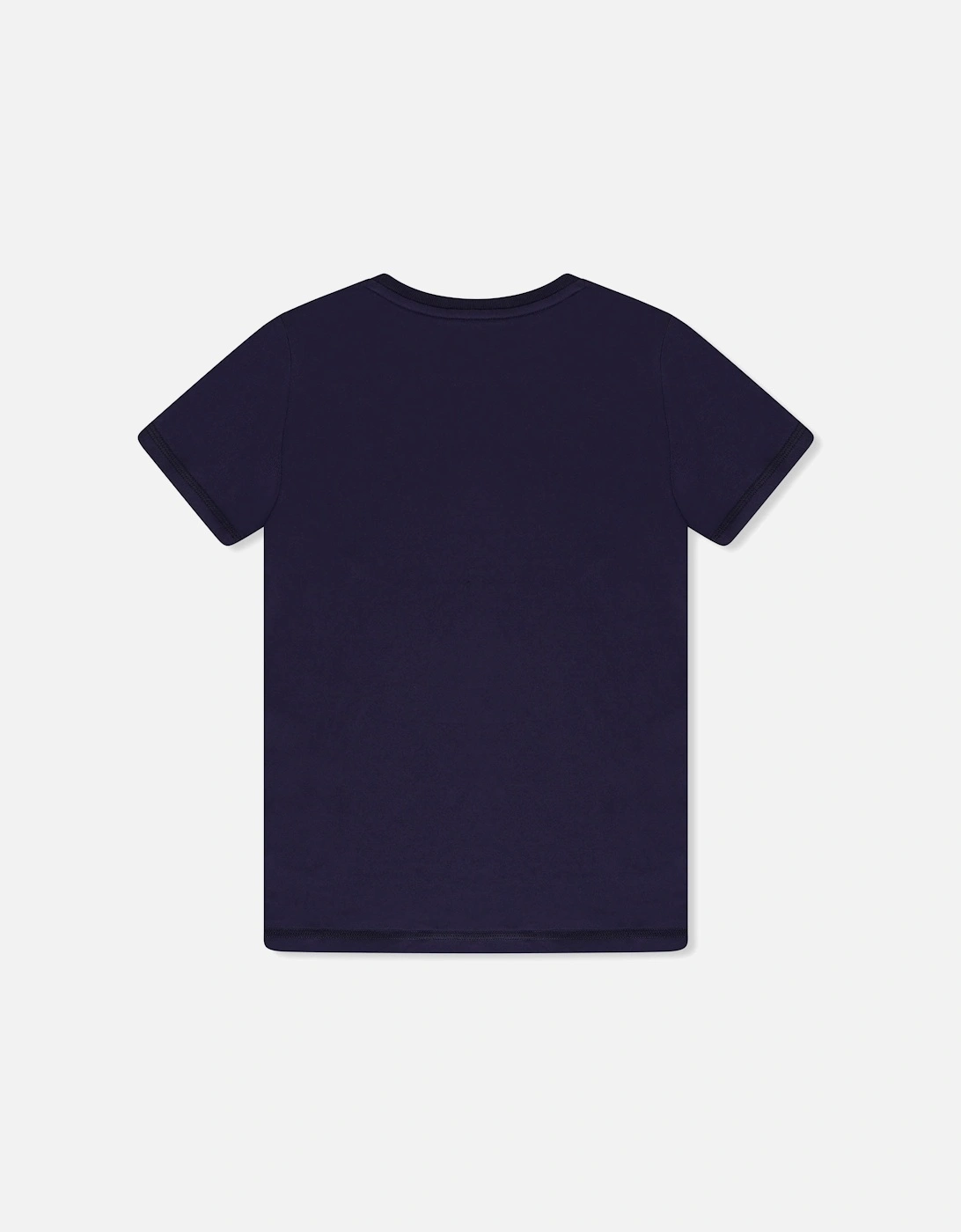 Youths Active Small Logo T-Shirt (Navy)