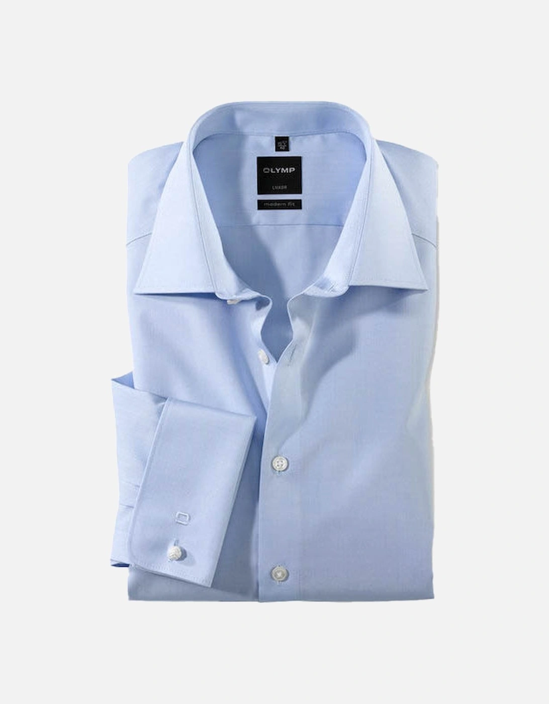Mens L/S Double Cuff Shirt (Blue), 4 of 3