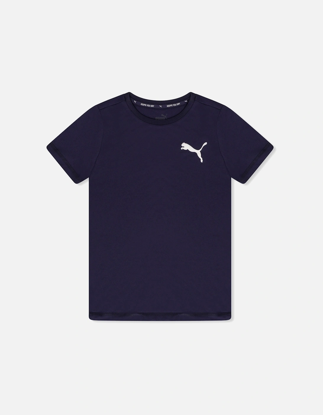 Youths Active Small Logo T-Shirt (Navy), 3 of 2