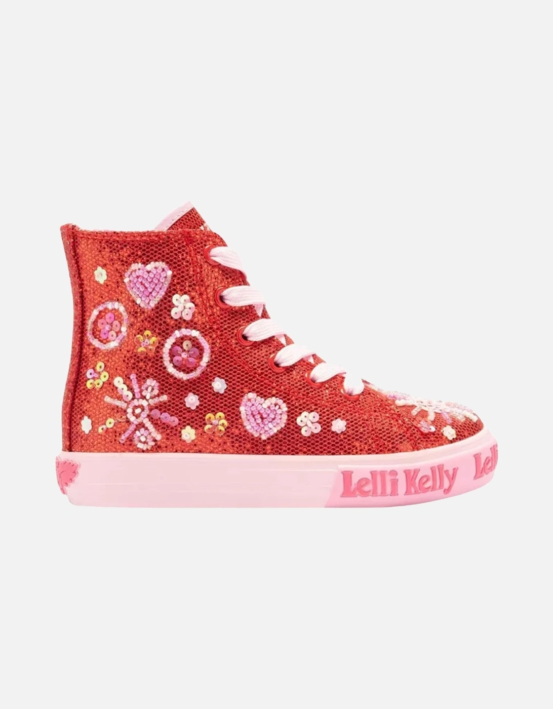 Juniors Dafne Red Glitter Boots (Red), 5 of 4