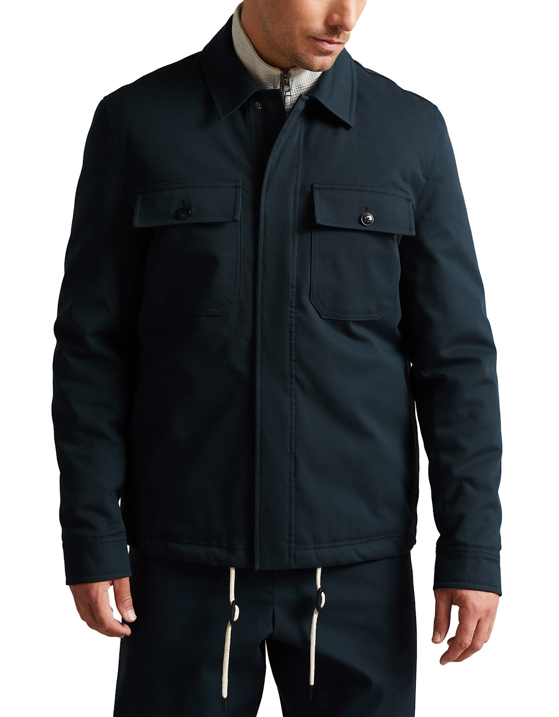 Mens Roster Cavalry Twill Wadded Jacket (Navy)