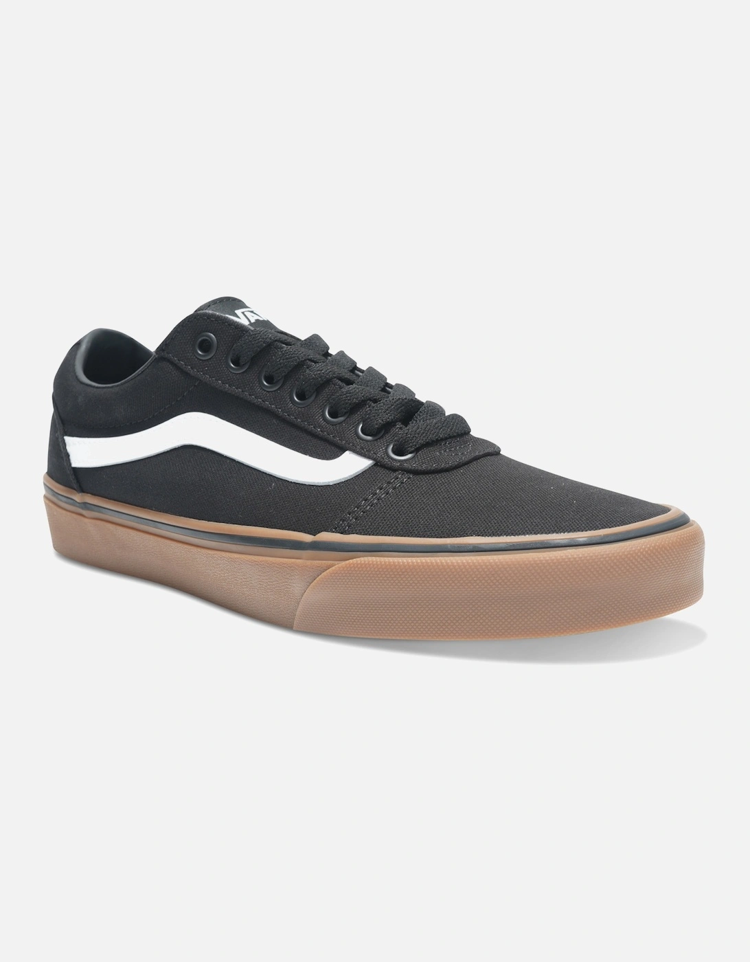 Mens Ward Gum Sole Trainers (Black), 4 of 3