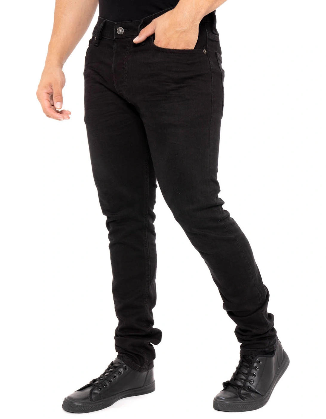 Mens D-Luster 0ELAY Slim Fit Jeans (Black)