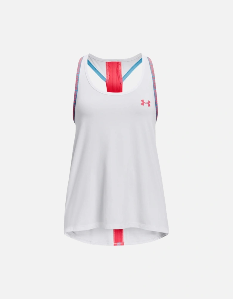 Youths Girls Knockout Tank Top (White)