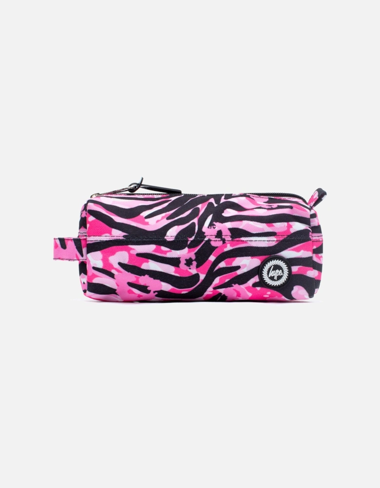 Pink Zebra Print Pencil Case (Pink)