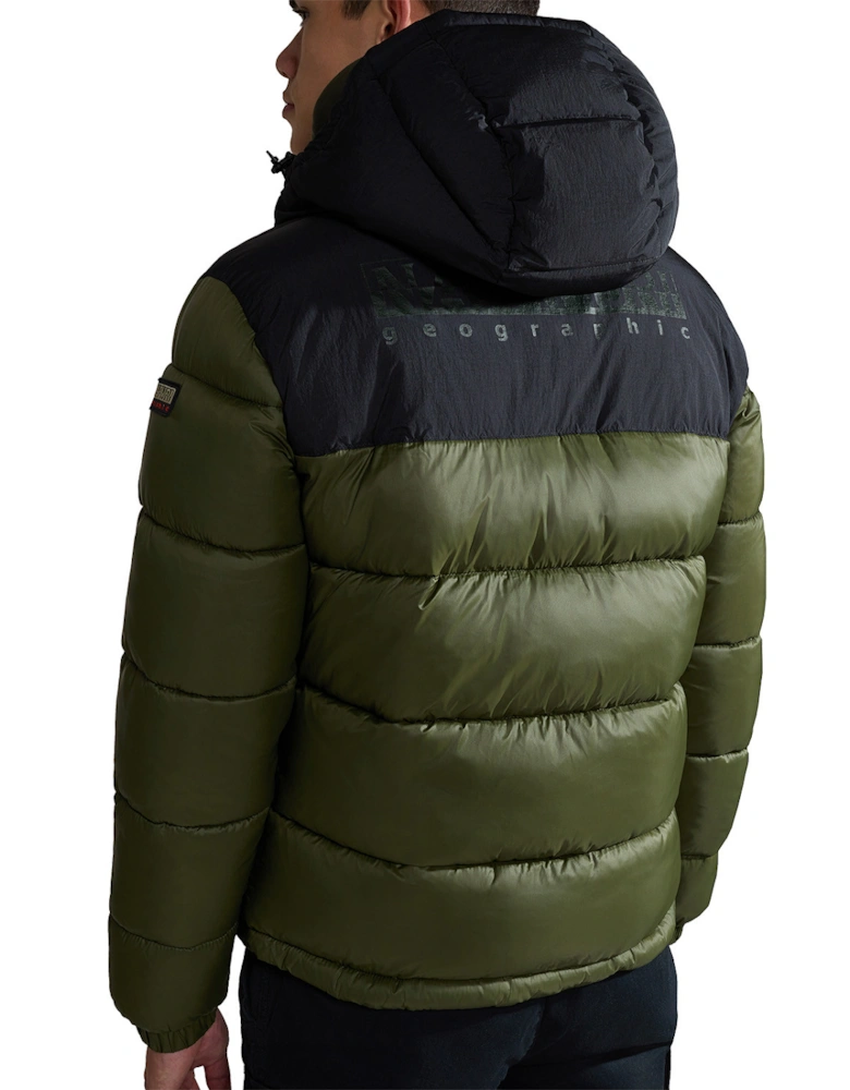 Mens A-Hornelen Puffer Coat (Green/Black)