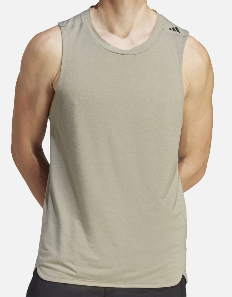 Mens D4 Training Tank Top (Taupe)