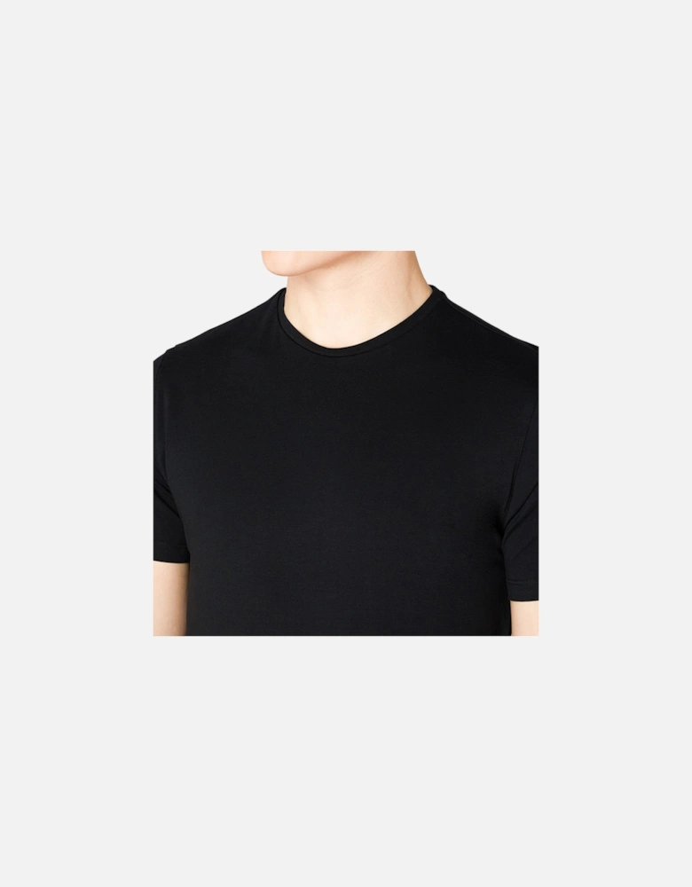 Mens Plain Tapered Fit T-Shirt (Black)