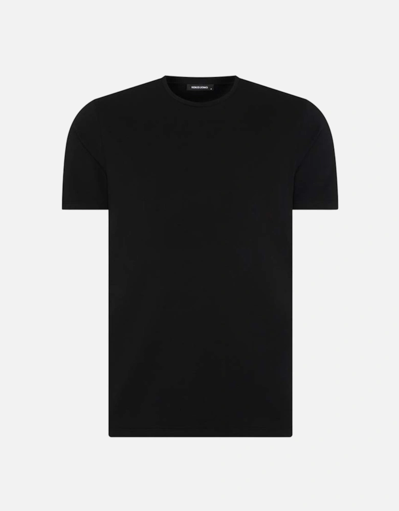 Mens Plain Tapered Fit T-Shirt (Black)