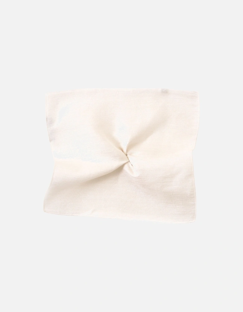 Mens Linen Handkerchief (Ivory)