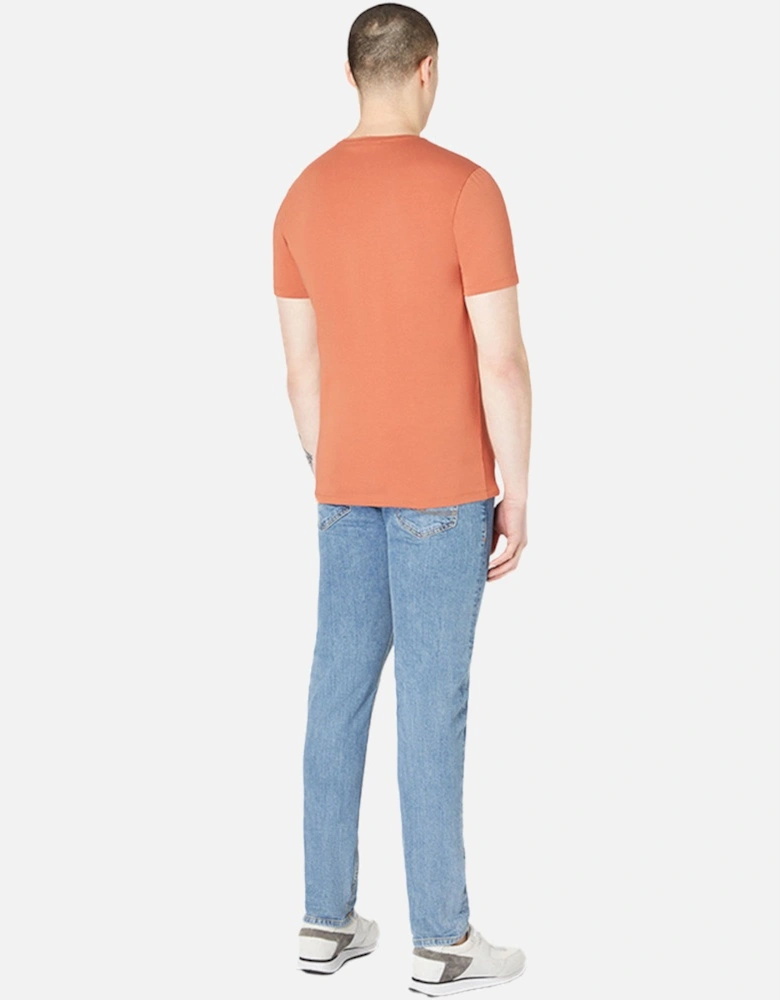Mens Plain Tapered Fit T-Shirt (Brick Orange)