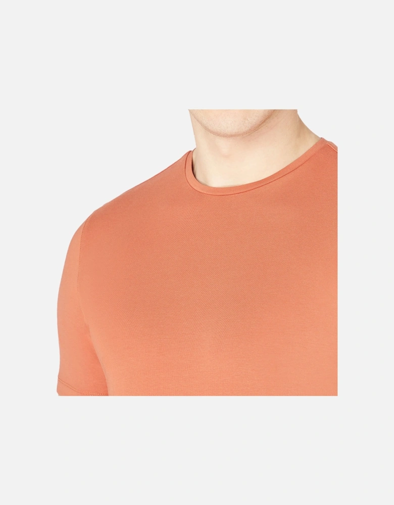 Mens Plain Tapered Fit T-Shirt (Brick Orange)