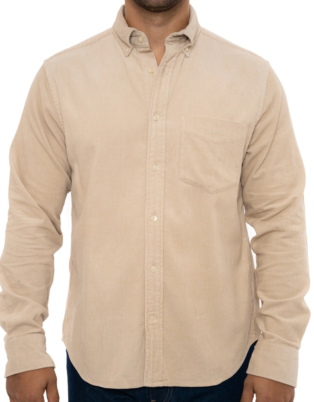 Mens Corduroy Shirt (Beige), 8 of 7