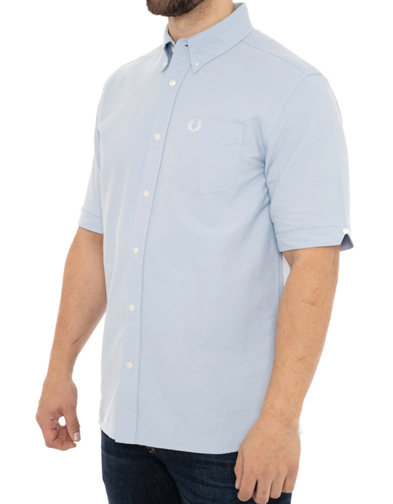 Mens Oxford S/S Shirt (Smoke Blue)