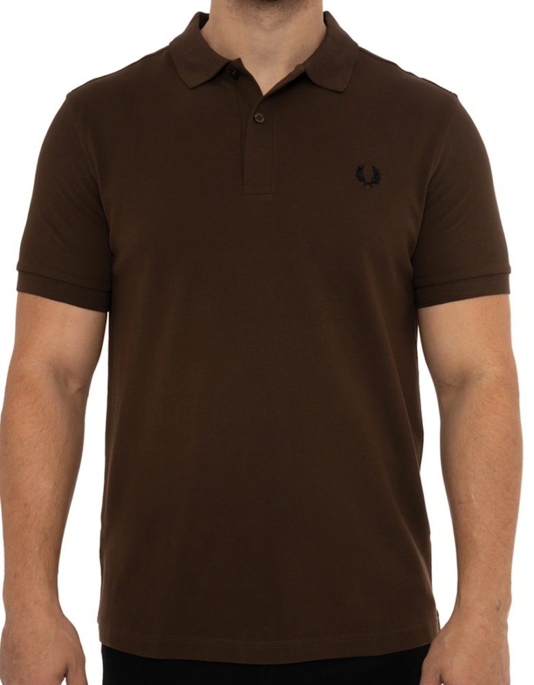 Mens Plain Polo Shirt (Brown)