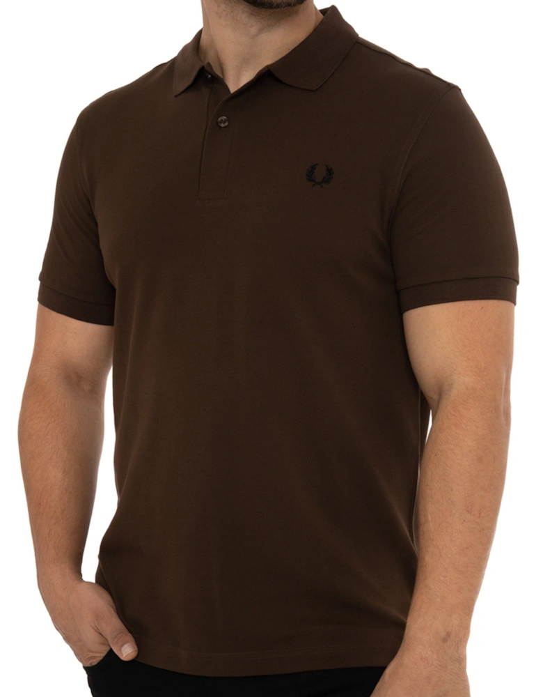 Mens Plain Polo Shirt (Brown)