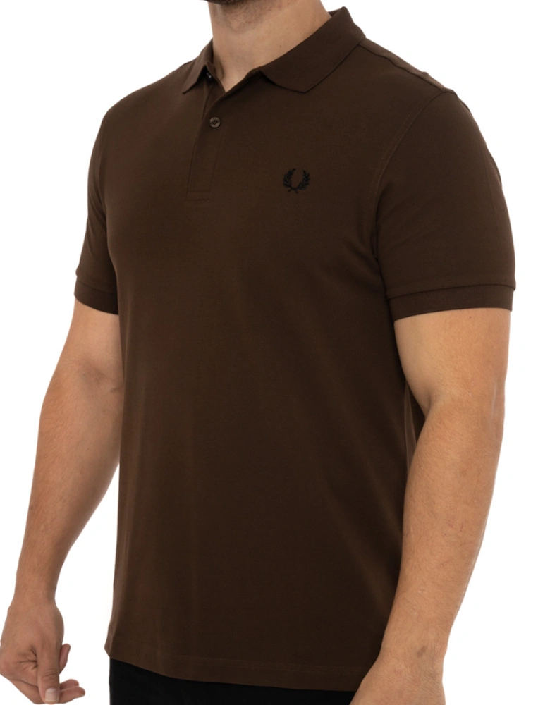 Mens Plain Polo Shirt (Brown)