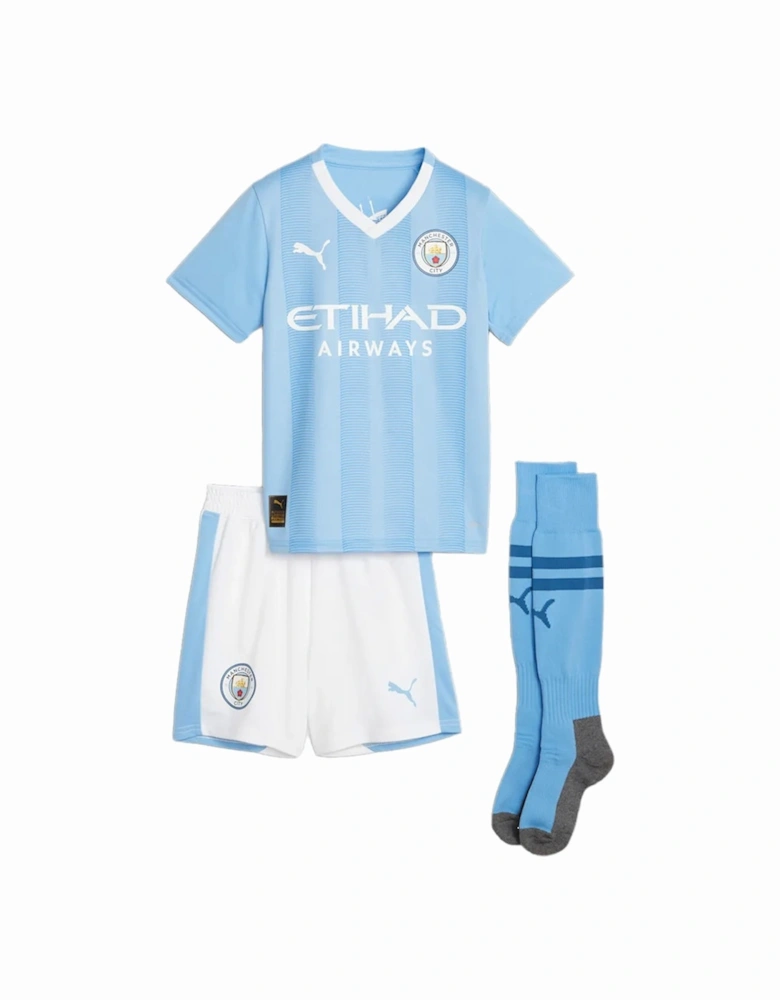 Infants Manchester City Mini Home Kit 2023/24 (Blue/White)