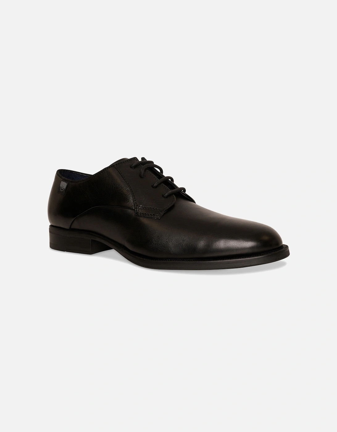 Mens Marillo Comfort Wide Derby Shoes (Black), 4 of 3