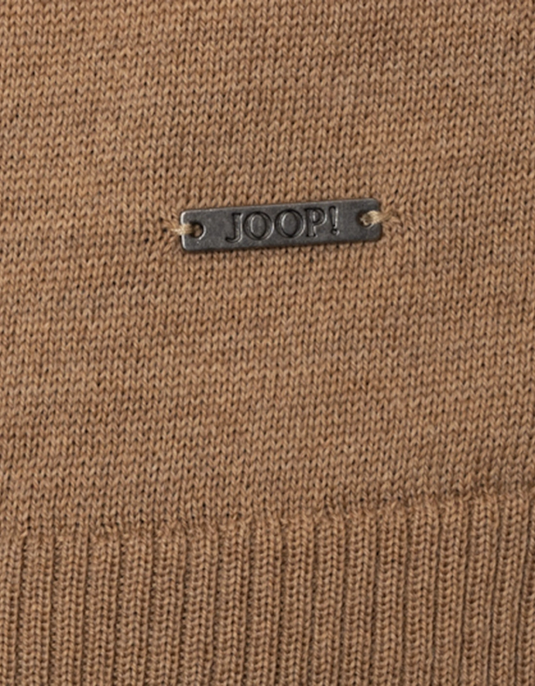 Joop Mens Dario Half Zip Knit Sweatshirt (Camel)