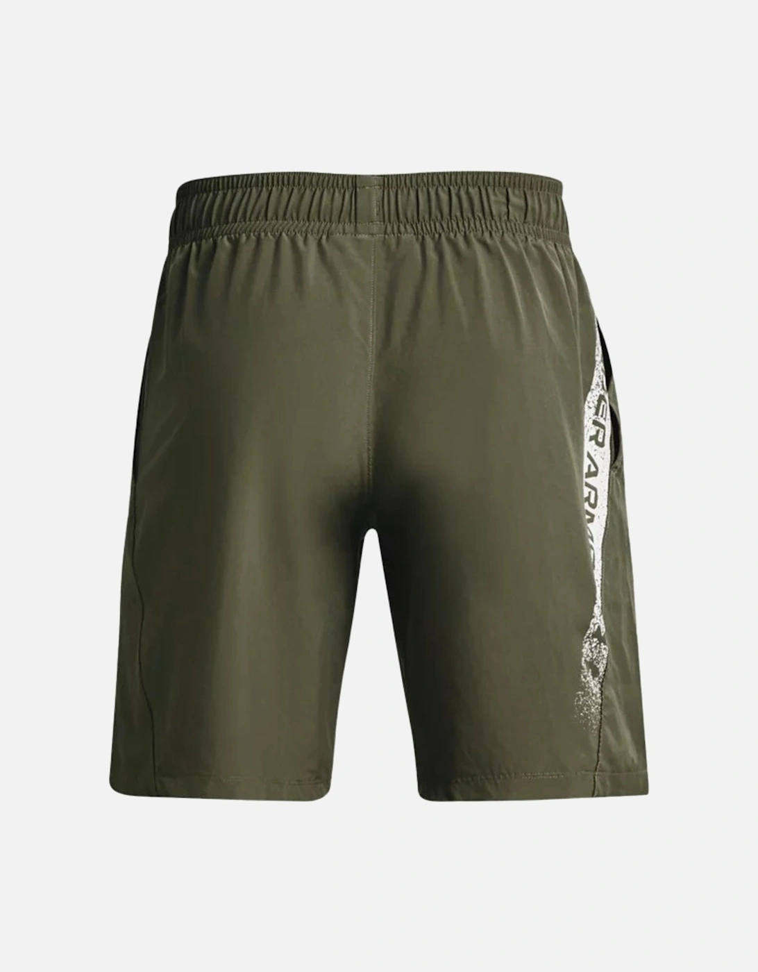 Mens Woven Graphic Shorts (Olive)