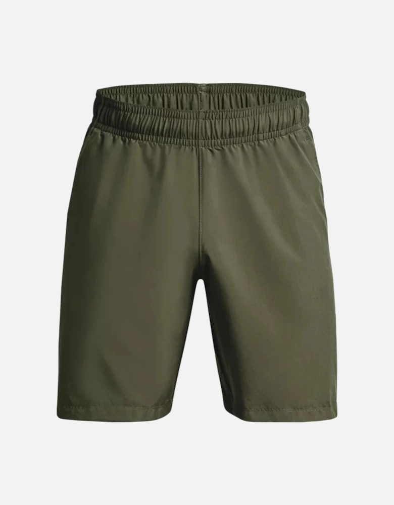 Mens Woven Graphic Shorts (Olive)