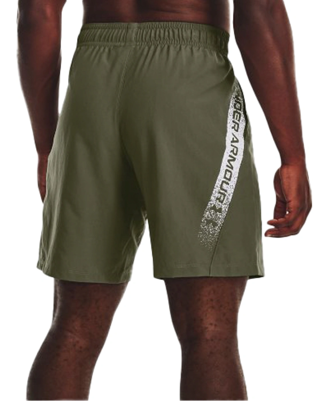 Mens Woven Graphic Shorts (Olive)