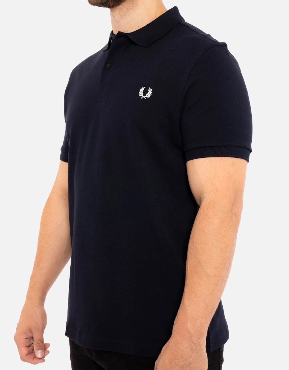 Mens Plain Polo Shirt (Navy)