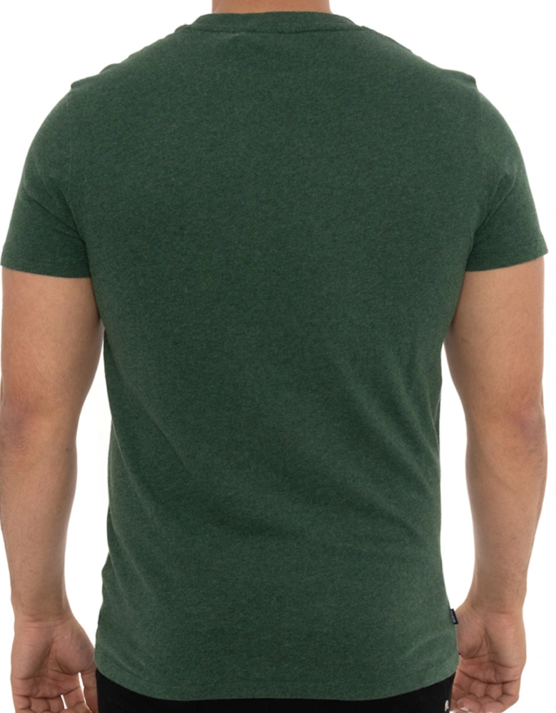 Mens Vintage Embroidered Logo T-Shirt (Green)