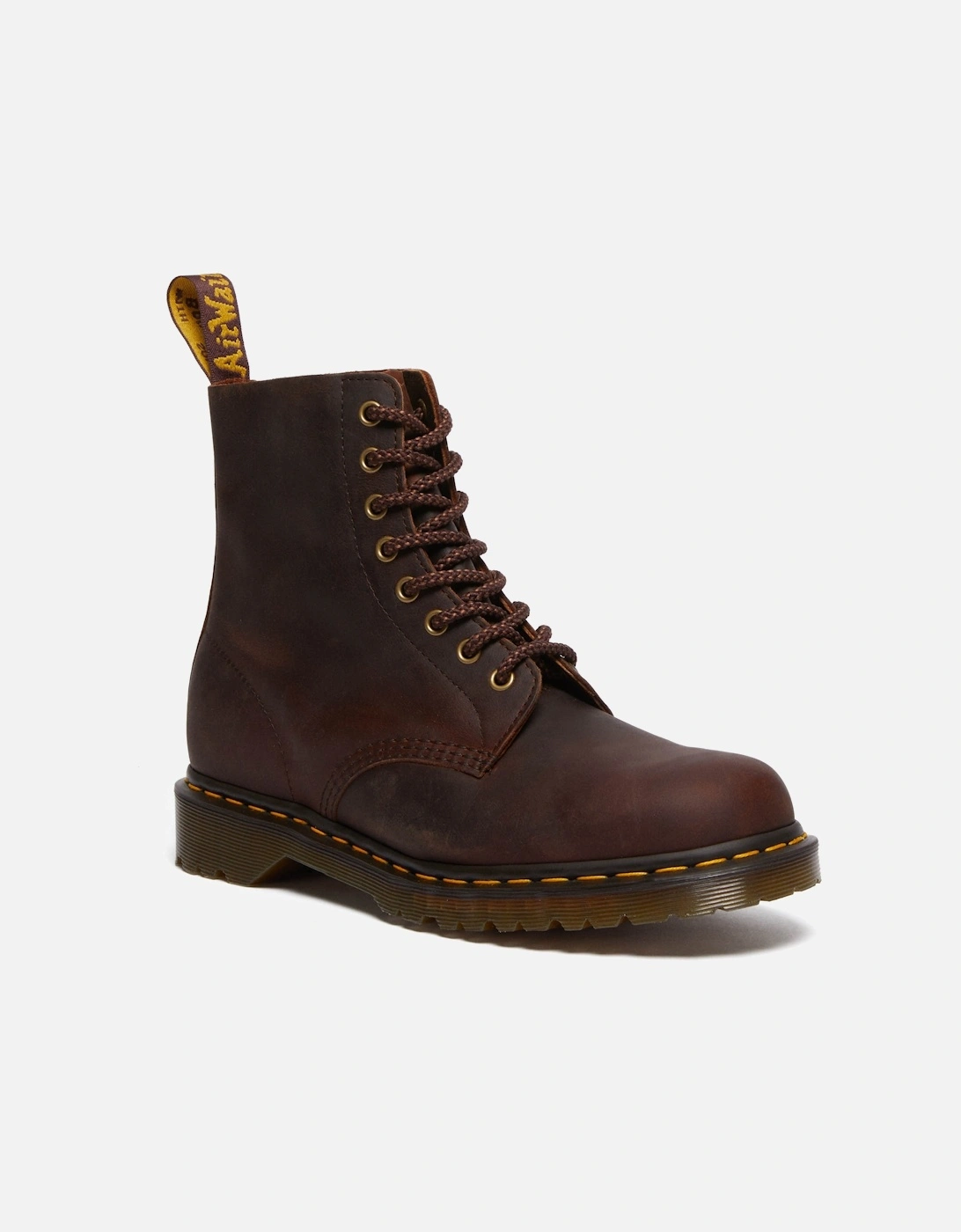 Dr. Martens Mens Pascal Wax Leather Boots (Brown), 8 of 7