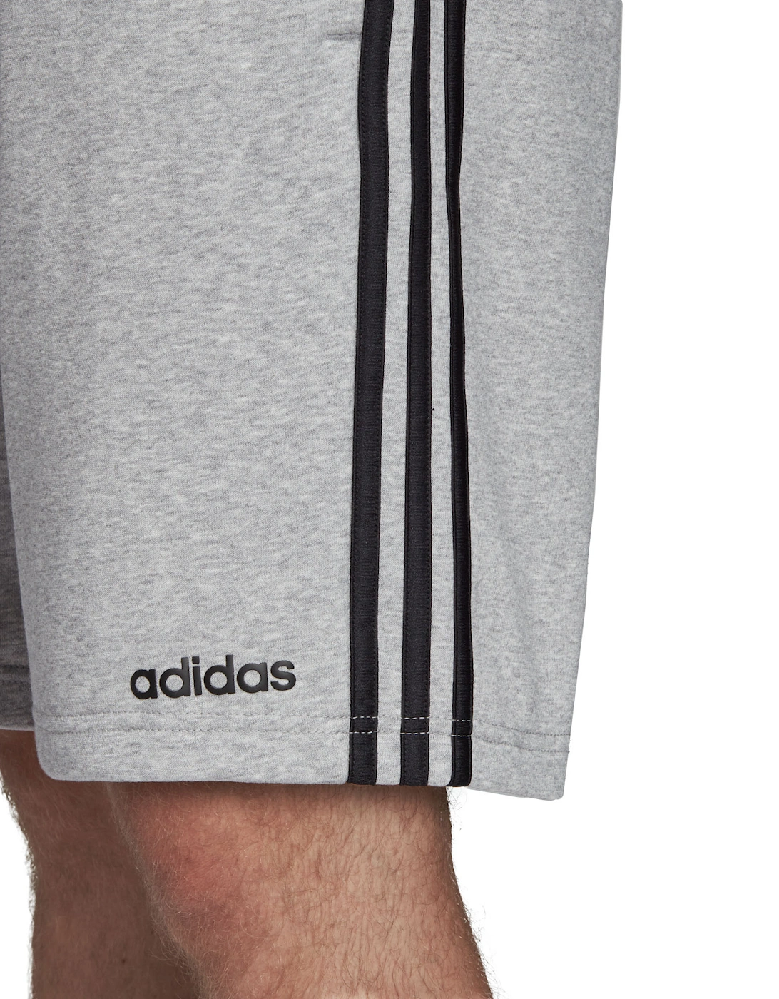 Mens Essentials 3 Stripes French Terry Shorts (Grey)