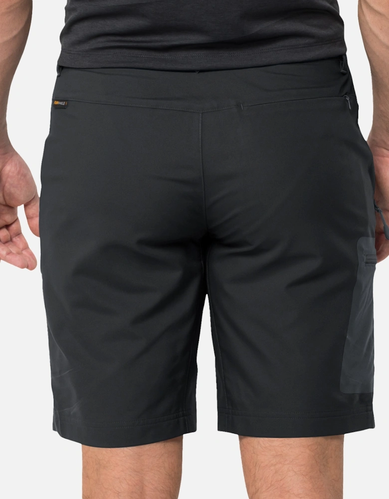 Mens Active Track Shorts (Black)