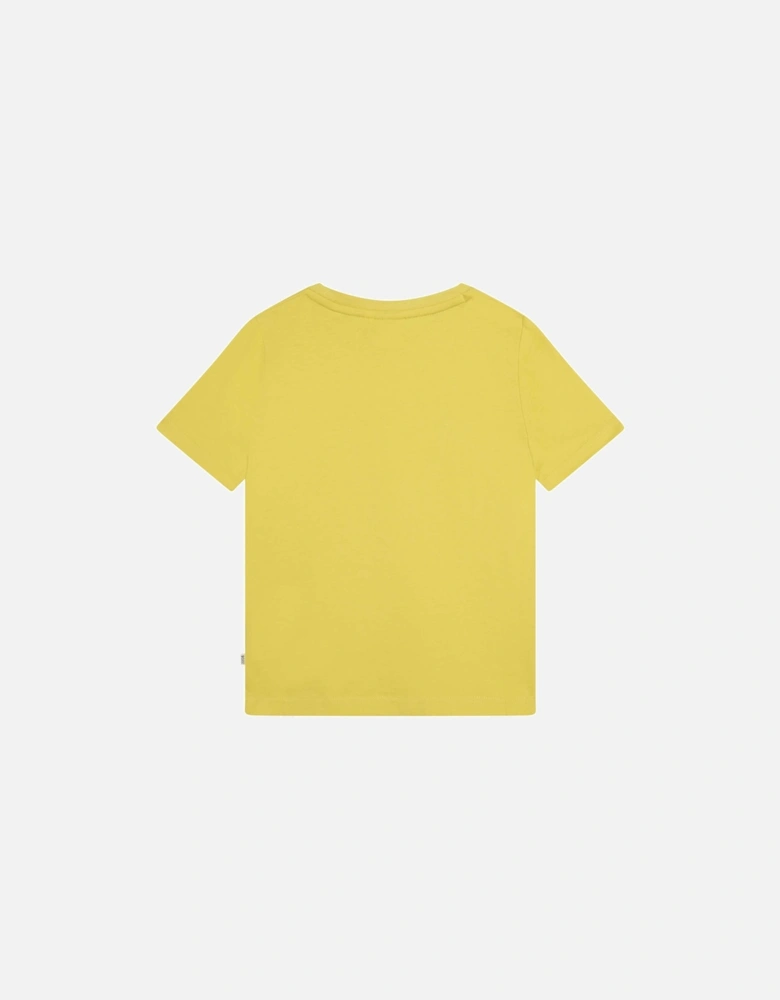 Juniors Contrast Logo Slim Fit T-Shirt (Yellow)